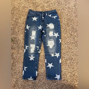 Star printed jeans